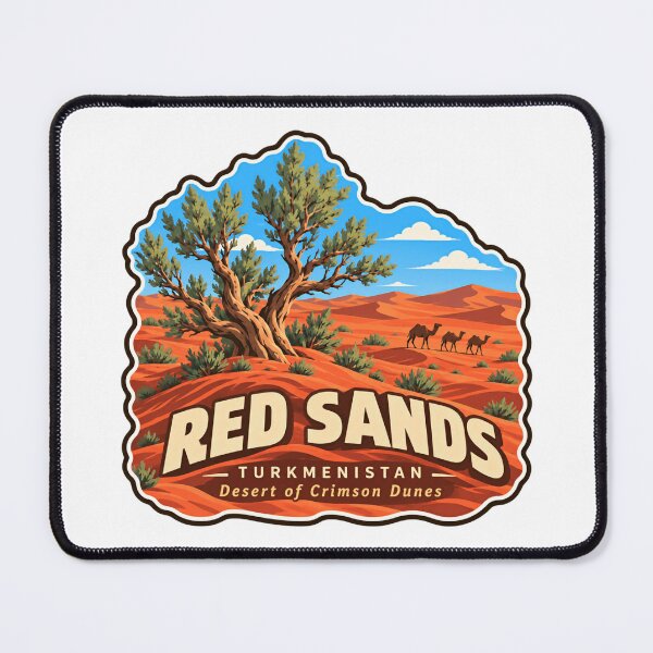 Item preview, Red Sands Turkmenistan Desert Of Crimson Dunes Travel Explorer Souvenir designed and sold by NightGlyph.