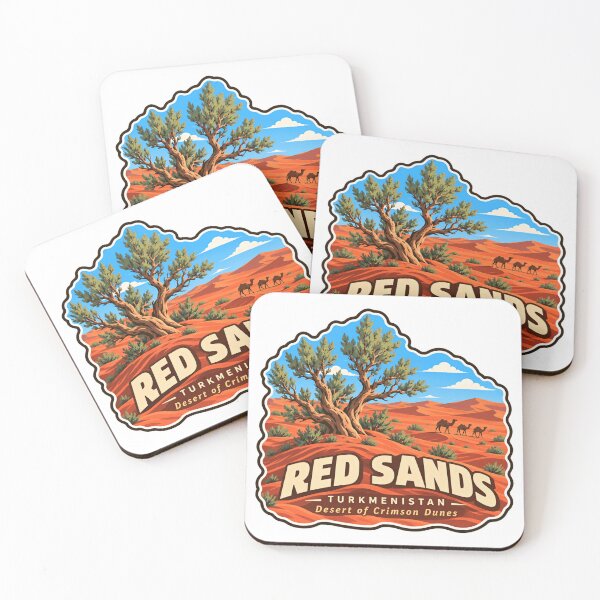 Item preview, Red Sands Turkmenistan Desert Of Crimson Dunes Travel Explorer Souvenir designed and sold by NightGlyph.