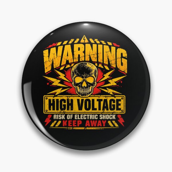 Item preview, Warning High Voltage Risk Of Electric Shock Keep Away Electrician Lineman Electrical Worker designed and sold by JonesFlora2025.