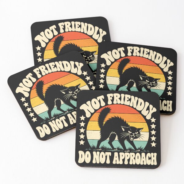 Item preview, Not Friendly Do Not Approach Grumpy Black Cat Lover Introvert designed and sold by JonesFlora2025.