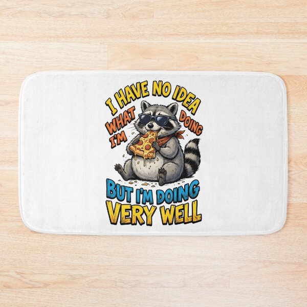 Item preview, No Idea What I'm Doing Design – Funny Raccoon Pizza Art designed and sold by Luminari Creations.