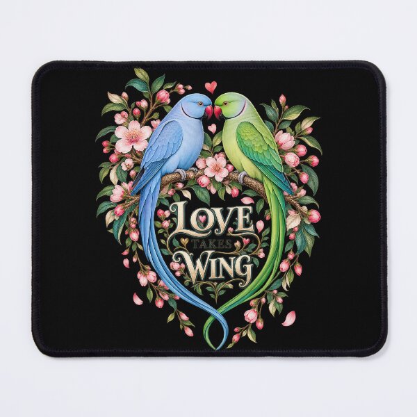 Item preview, Indian Ringneck Parrot Love Takes Wing designed and sold by Knightzoro Studio.