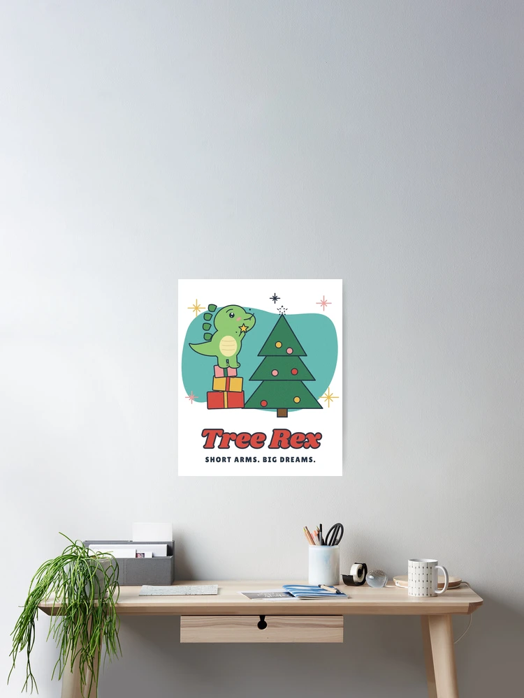 Aperçu 2 sur 3. Poster avec l'œuvre Tree Rex Funny T-Rex Christmas Tree Dinosaur créée et vendue par somebasic.