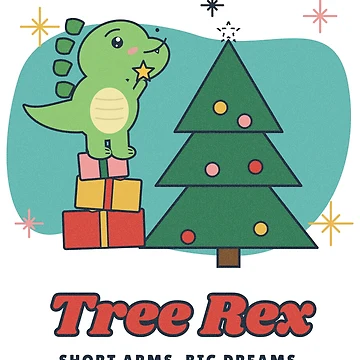Aperçu de l'œuvre Tree Rex Funny T-Rex Christmas Tree Dinosaur de somebasic
