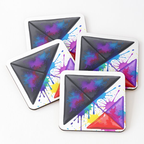 Item preview, dark triangle drips 1.1 colorful geometric abstract design designed and sold by SmashingDeals.