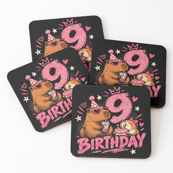 Item preview, 9 Birthday Capybara Nine Year Old Animal Lover designed and sold by SkeletonsDanger.