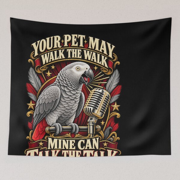 Item preview, My African Grey Can Talk the Talk designed and sold by Knightzoro Studio.