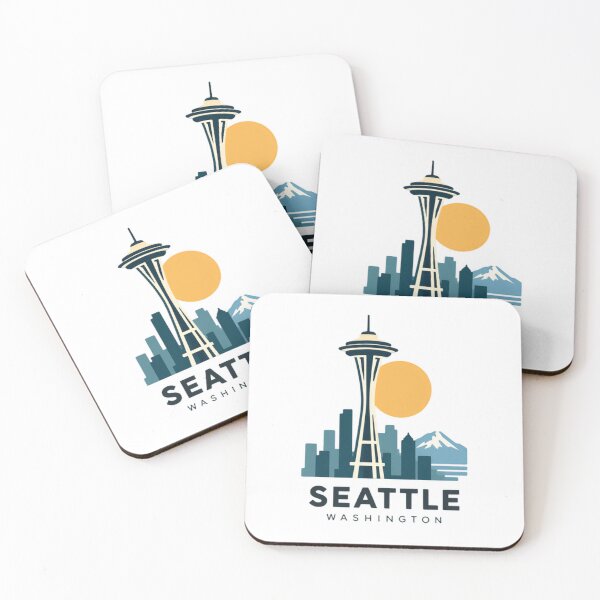 Item preview, Seattle Washington Space Needle City Skyline Mount Rainier Travel designed and sold by Simsimah26Parks.