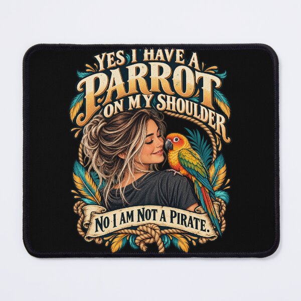 Item preview, Parrot on My Shoulder Not a Pirate designed and sold by Knightzoro Studio.