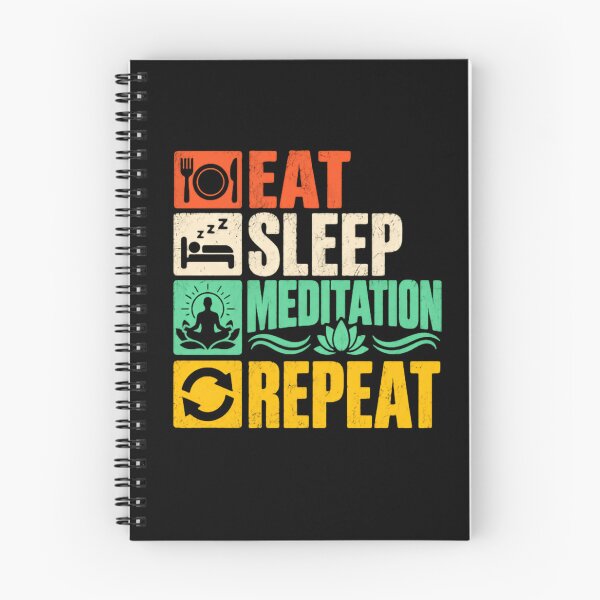Item preview, Eat Sleep Meditation Repeat Meditator Mindfulness Yoga Wellness designed and sold by JonesFlora2025.