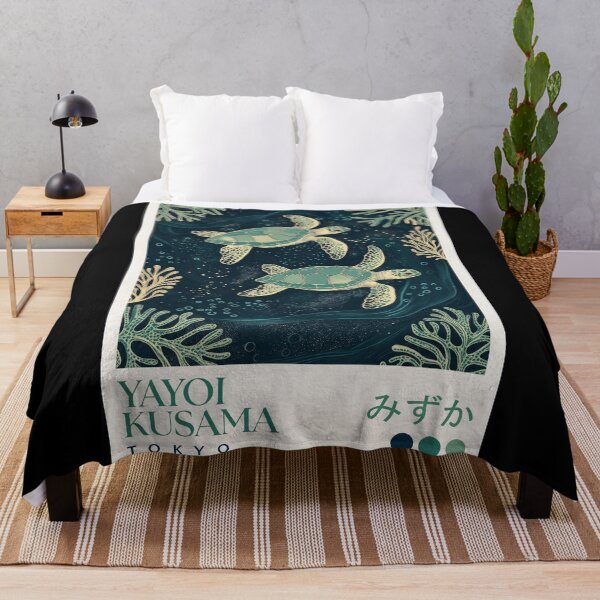 Item preview, Inspired by Yayoi Kusama Sea Turtles Poster, Tokyo Ocean Art Print, Polka Dot Turtles Wall Decor designed and sold by HappyGrandmaUB.