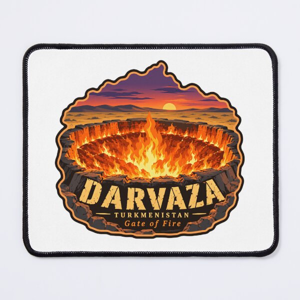 Item preview, Darvaza Turkmenistan Gate Of Fire Traveler Explorer Natural Landmark designed and sold by NightGlyph.