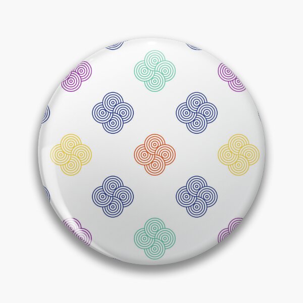 Item preview, Colorful Geometric Flower Seamless Pattern, Retro Circle Digital Paper for Fabric and Wallpaper designed and sold by AnnavelleStudio.