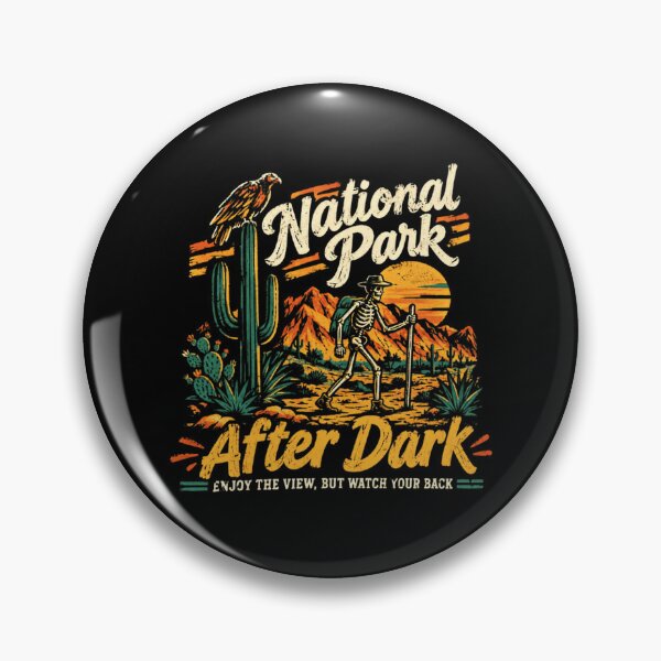 Item preview, National Park After Dark Hiker Skeleton Outdoor Explorer designed and sold by SkeletonsDanger.