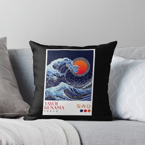 Item preview, Inspired by Yayoi Kusama Great Wave Poster, Tokyo Ocean Art Print, Polka Dot Wave Wall Decor designed and sold by scrambledpeg.