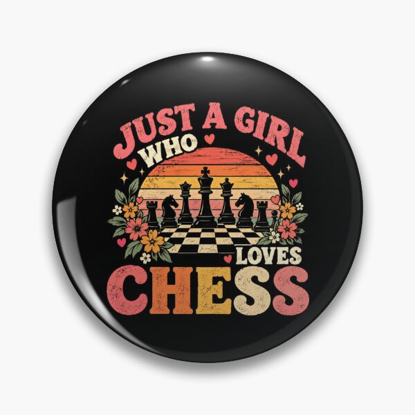 Item preview, Just A Girl Who Loves Chess Female Player Strategy Game designed and sold by SkeletonsDanger.