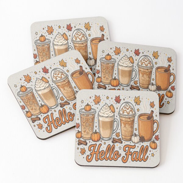 Item preview, Hello Fall Cozy Pumpkin Spice Drinks Art designed and sold by Mindful56.