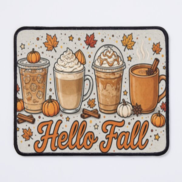 Item preview, Hello Fall Cozy Pumpkin Spice Drinks Art designed and sold by Mindful56.