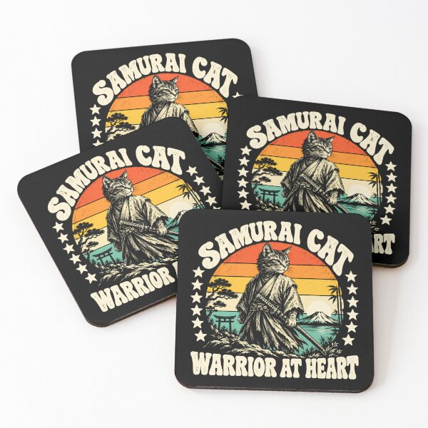 Item preview, Samurai Cat Warrior At Heart Japanese Culture Cat Lover designed and sold by RetroMini2026.