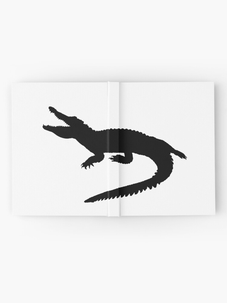 Cuaderno de tapa dura «Cocodrilo negro silueta Animal Mascota estilo  fresco» de gin3art | Redbubble