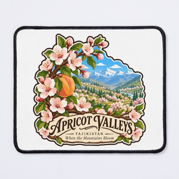 Item preview, Apricot Valleys Tajikistan When The Mountains Bloom Travel Souvenir Landscape designed and sold by NightGlyph.