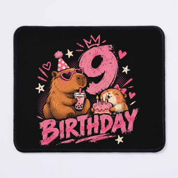 Item preview, 9 Birthday Capybara Nine Year Old Kids designed and sold by RetroMini2026.