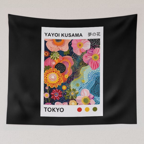 Item preview, Inspired by Yayoi Kusama Colorful Flowers Poster, Tokyo Art Print, Polka Dot Floral Wall Decor designed and sold by DebraGiftShop.
