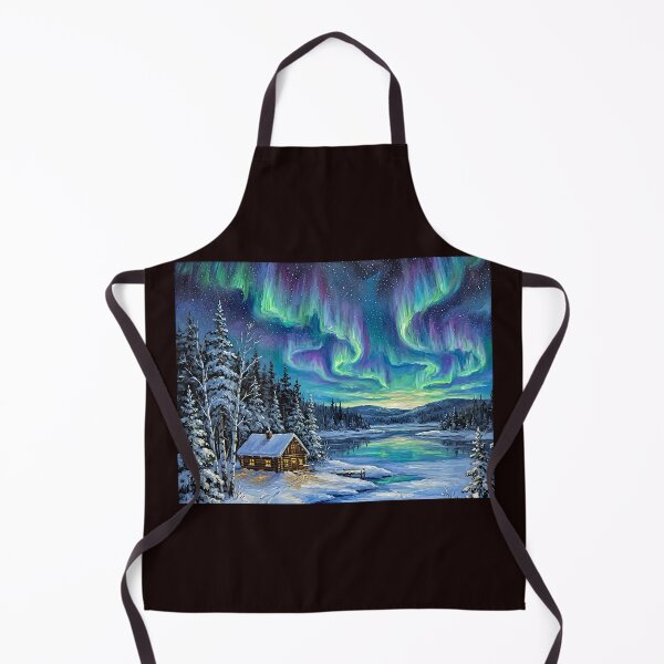 Item preview, Northern Lights Winter Cabin by the Frozen Lake designed and sold by FrozenFits.