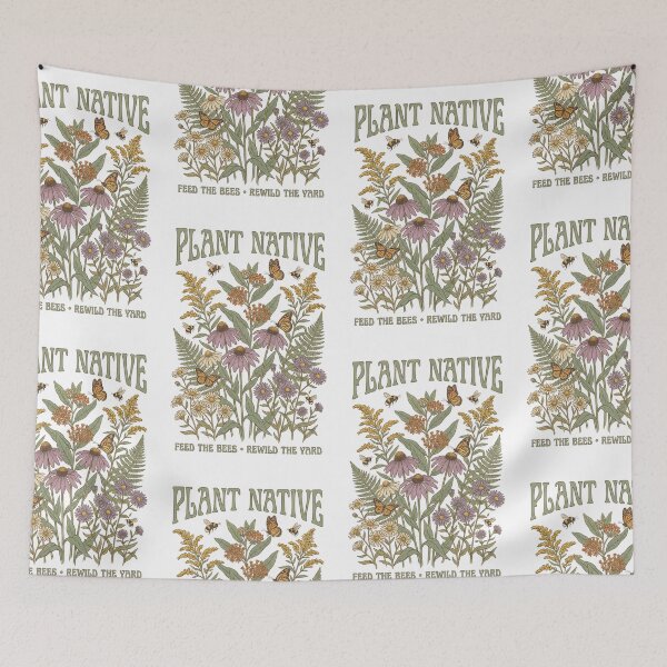 Item preview, Plant Native Design – Wildflower Pollinator Garden Botanical Illustration designed and sold by Luminari Creations.