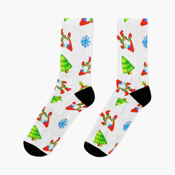 Item preview, Christmas Gnomes And Xmas Trees Whimsical Pattern designed and sold by DEC02.