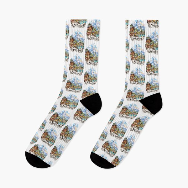 Item preview, Swiss Alps and Colorful Lakeside Village designed and sold by EdwinkOne.