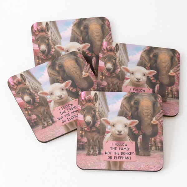 Item preview, I Follow The Lamb Not The Donkey Or Elephant designed and sold by Positive&FunnyThings.