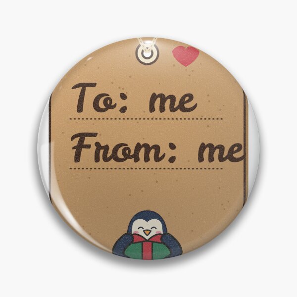 Aperçu de l'œuvre To Me From Me Funny Christmas Gift Tag Penguin créée et vendue par somebasic.