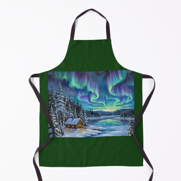 Item preview, Northern Lights Winter Cabin by the Frozen Lake designed and sold by FrozenFits.