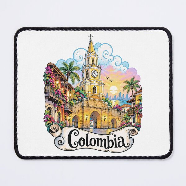 Item preview, Cartagena Clock Tower Colombia Travel Illustration designed and sold by EdwinkOne.