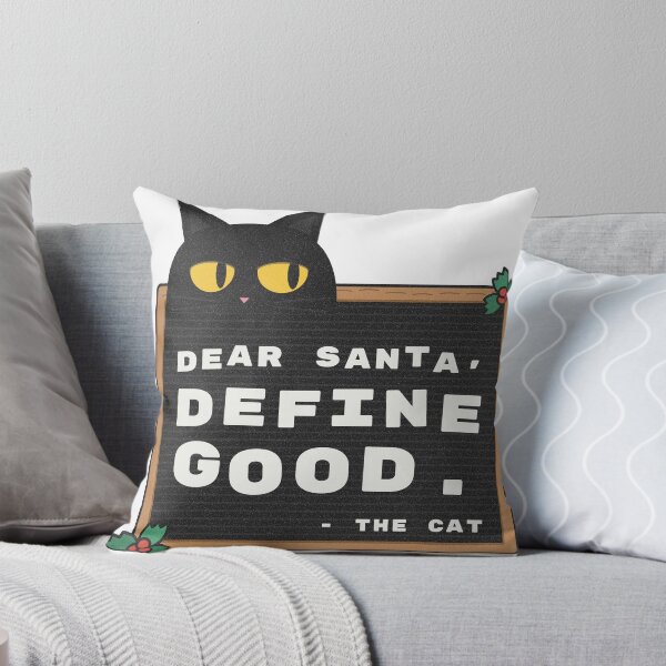 Item preview, Dear Santa Define Good Funny Black Cat Christmas designed and sold by somebasic.