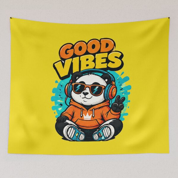 Item preview, Cool Panda Good Vibes DJ Headphones designed and sold by Melanie-Murphy4.