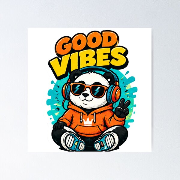 Item preview, Cool Panda Good Vibes DJ Headphones designed and sold by Melanie-Murphy4.