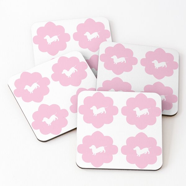 Item preview, Delightful Dachshunds in pink floral pattern designed and sold by Quiet Waters Design.