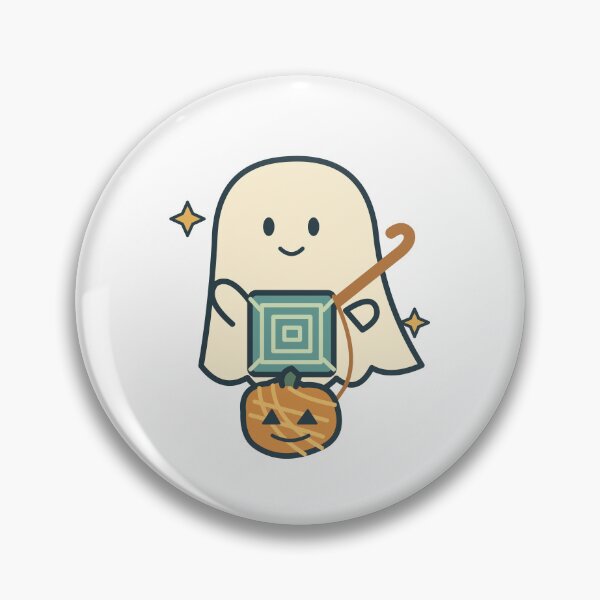 Item preview, Halloween Crochet Ghost with Pumpkin Yarn designed and sold by EcomGenius.