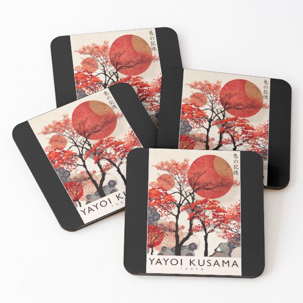 Item preview, Inspired by Yayoi Kusama Red Trees Poster, Tokyo Art Print, Polka Dot Landscape Wall Decor designed and sold by ArleenCostums.