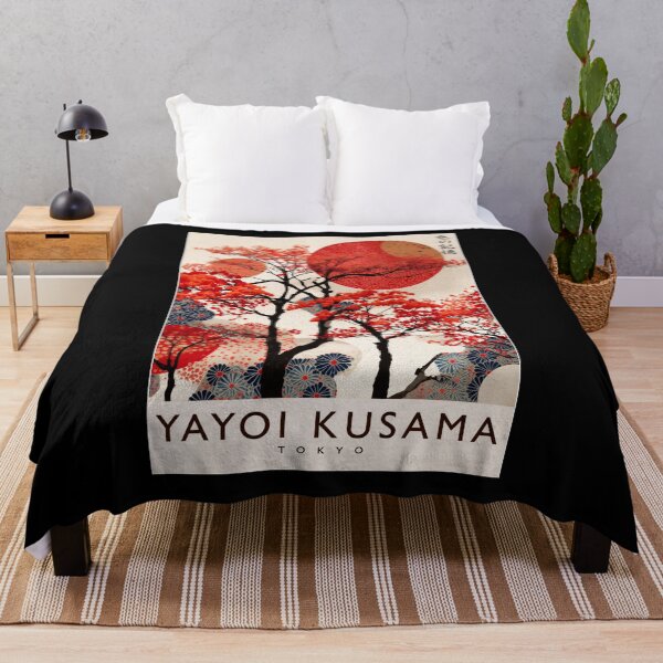 Item preview, Inspired by Yayoi Kusama Red Trees Poster, Tokyo Art Print, Polka Dot Landscape Wall Decor designed and sold by ArleenCostums.