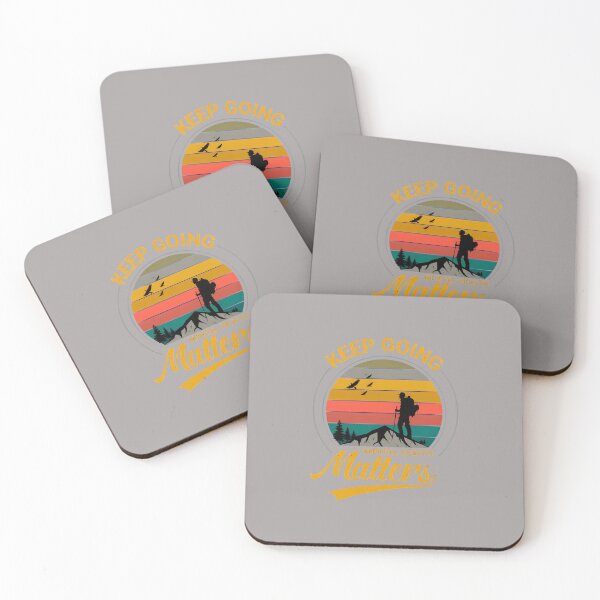 Item preview, Keep Going Mental Health Hiker Sunset-77 designed and sold by JohannesNeukirc.