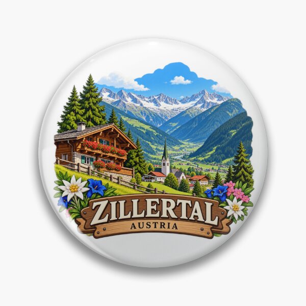 Item preview, Zillertal, Austria - Alps Mountain Village designed and sold by Myra365Art.