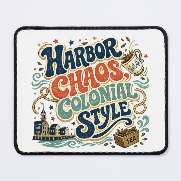 Item preview, Harbor Chaos Colonial Style Boston Tea Party Nautical History Humor Design designed and sold by inkoutninja.