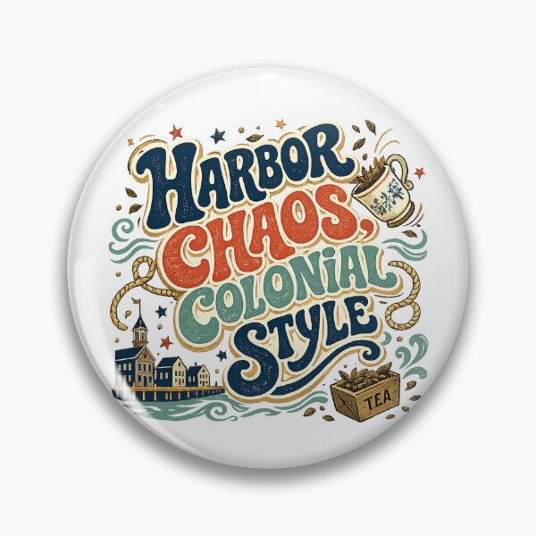 Item preview, Harbor Chaos Colonial Style Boston Tea Party Nautical History Humor Design designed and sold by inkoutninja.