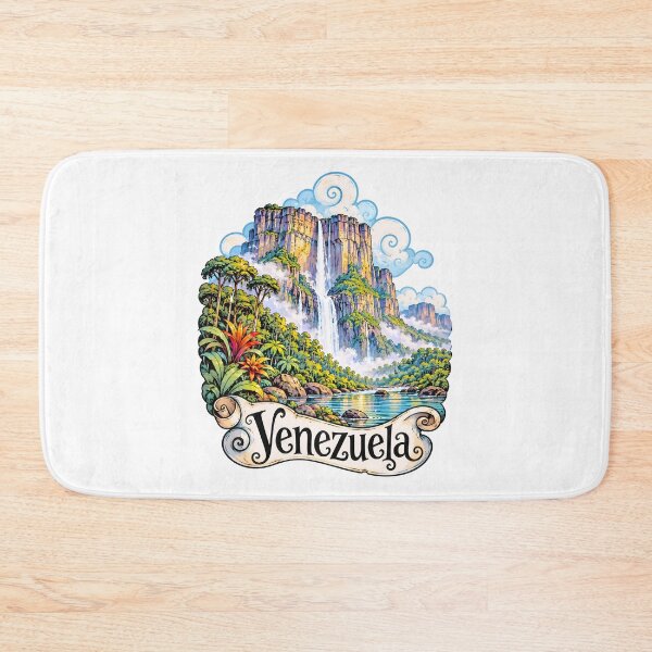 Item preview, Angel Falls Venezuela Tropical Landscape Illustration designed and sold by EdwinkOne.