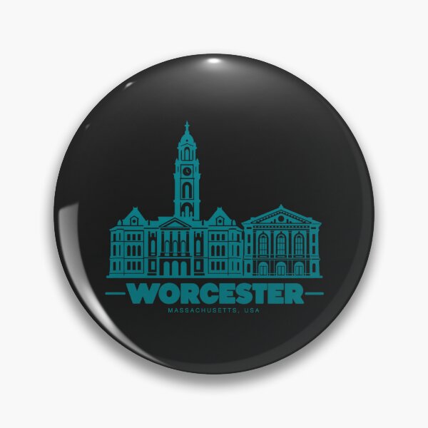 Item preview, Worcester Massachusetts USA Line Art Landmark Poster designed and sold by CMYKStudio.
