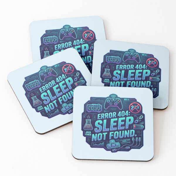 Item preview, Error 404 Sleep Not Found Funny Gamer Gaming Quote designed and sold by MarJul.