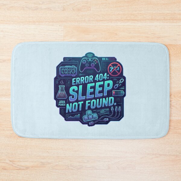 Item preview, Error 404 Sleep Not Found Funny Gamer Gaming Quote designed and sold by MarJul.